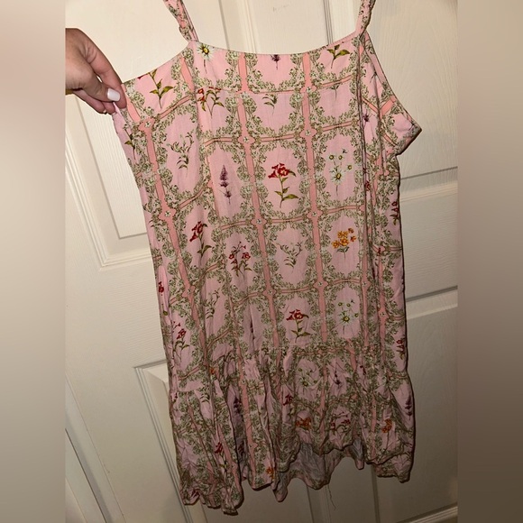 Agua Bendita for target women’s pink Floral Mini Dress w pockets XXL summer - Picture 8 of 11